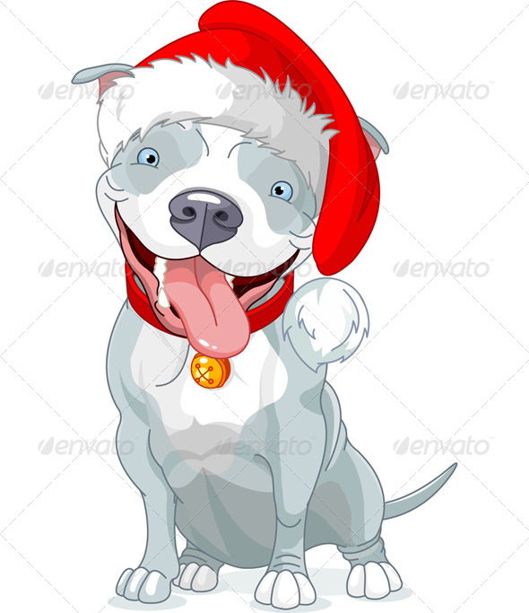 Christmas Pit Bull Dog Christmas Pit Bull Dog