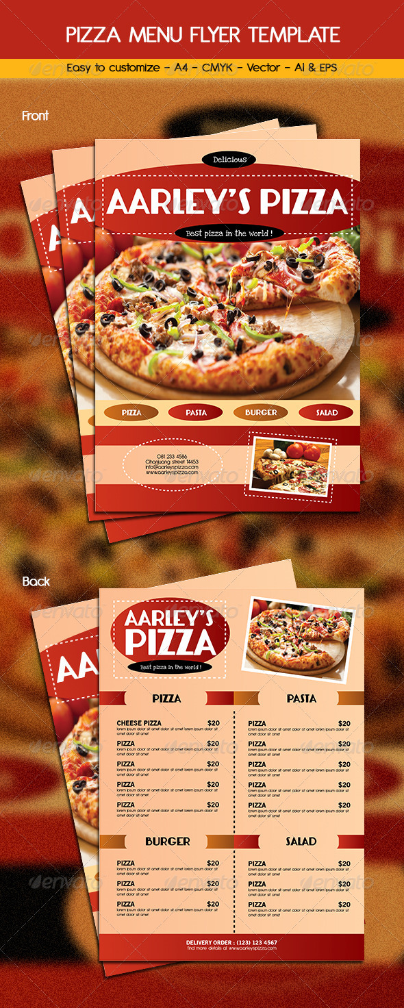 Pizza Menu Template