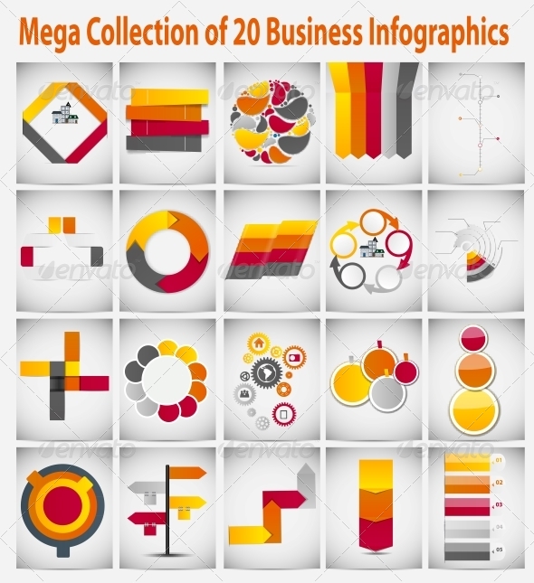 Mega Collection Infographic Template Business Icon