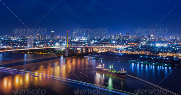River in Bangkok city