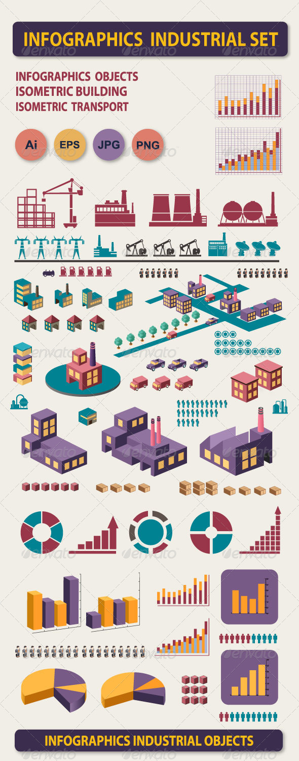 GraphicRiver Infographics industrial set 6217489 GraphicRiver Infographics industrial set 6217489