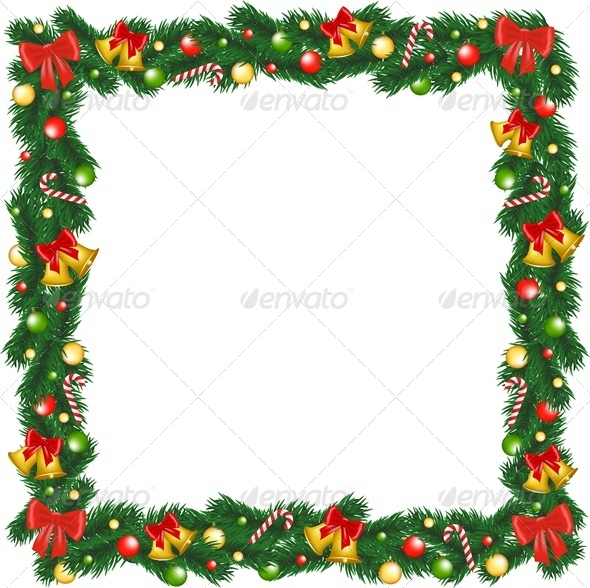 Christmas Garland Frame - Christmas Seasons/Holidays