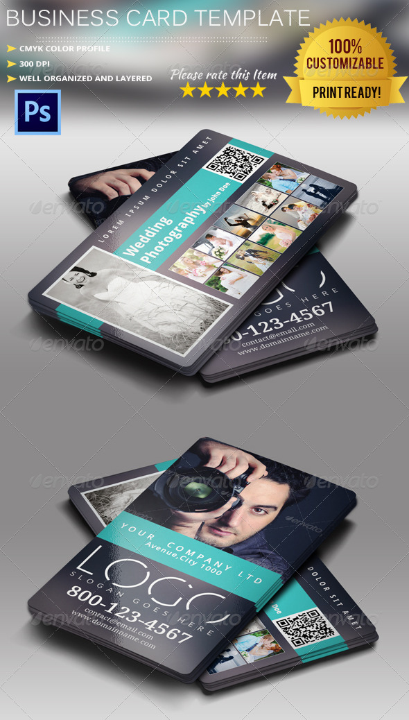 Creative Photographer Business Card - Industry Specific Business Cards