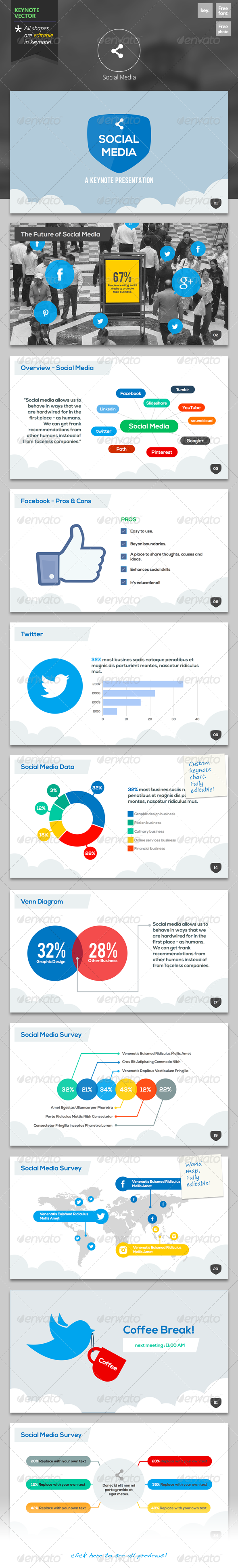 Social Media Keynote Template Social Media Keynote Template