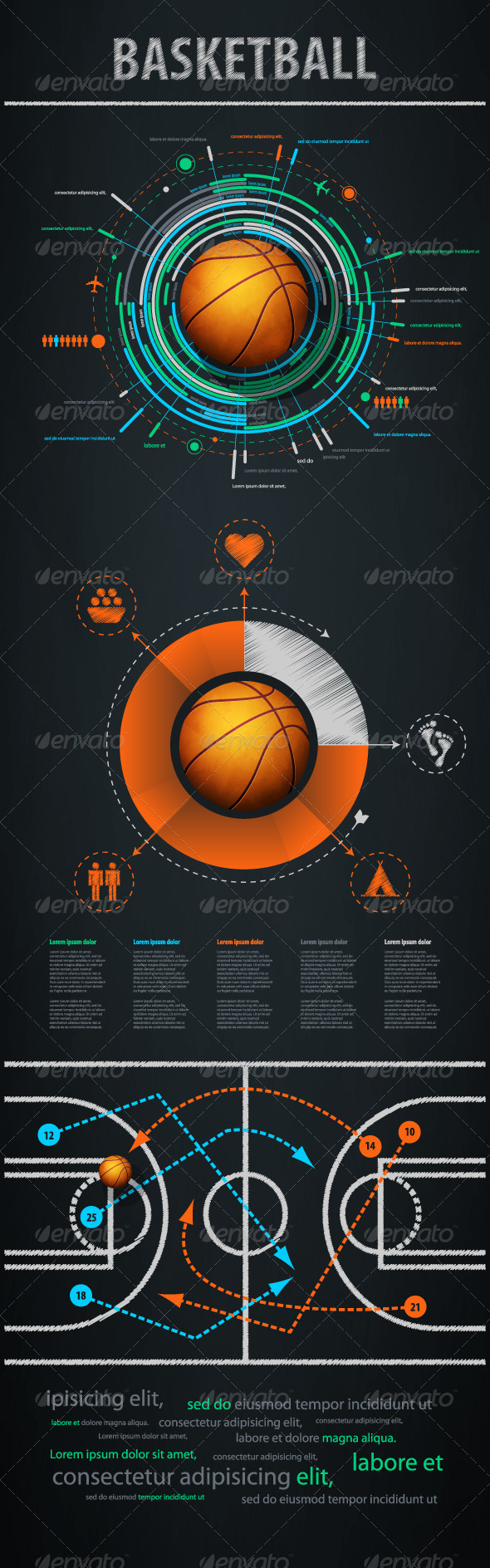 GraphicRiver Infographics element with sports basketball Ball 652155 GraphicRiver Infographics element with sports basketball Ball 652155