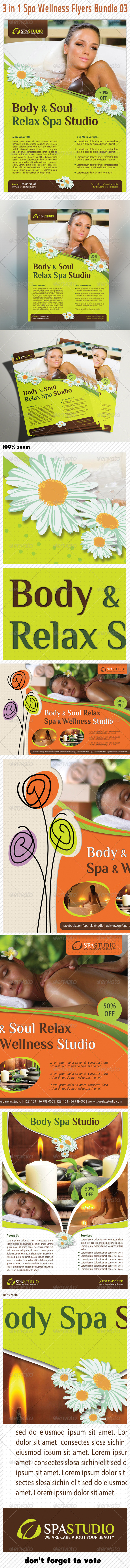 3 in 1 Spa Wellness Flyers Bundle 03 3 in 1 Spa Wellness Flyers Bundle 03
