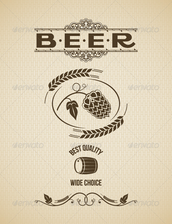 Beer Vintage Label Design Background Beer Vintage Label Design Background