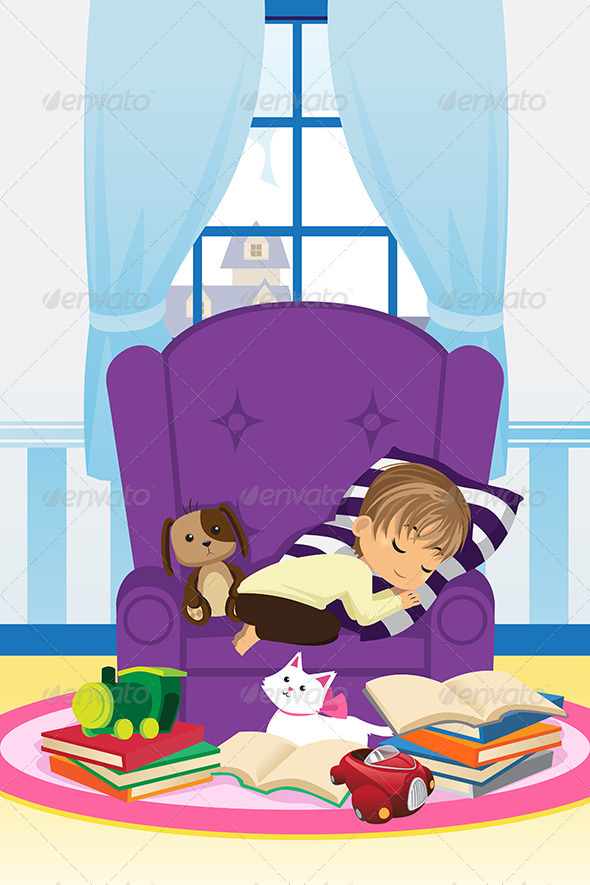 Sleeping Boy with Books Sleeping Boy with Books