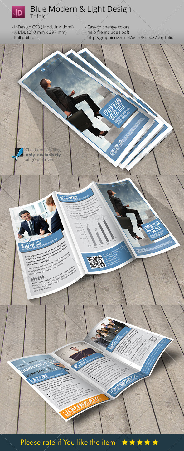 Blue Business Indesign Template Brochure Blue Business Indesign Template Brochure
