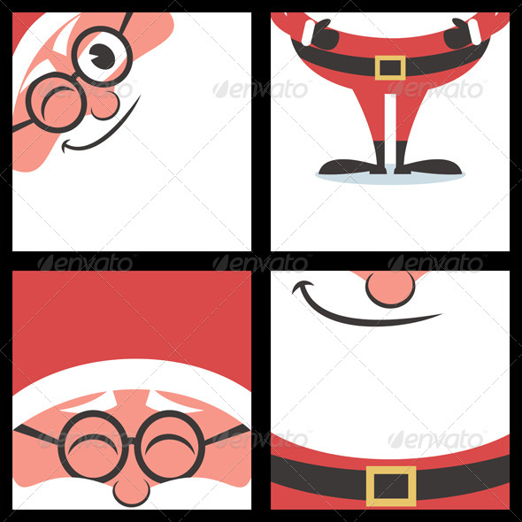 Santa Square Banners Santa Square Banners