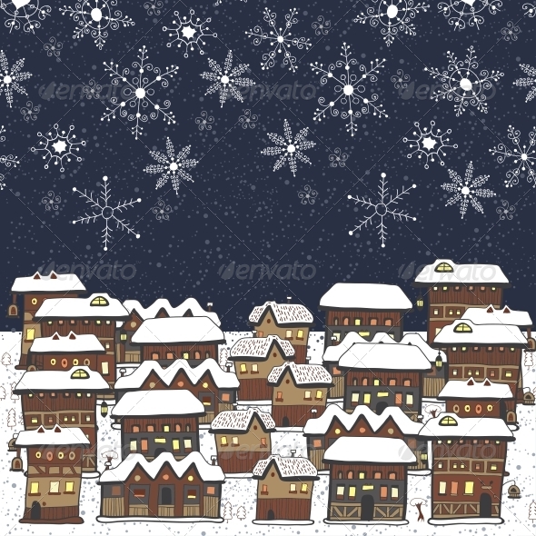 Old Town Panoramic Seamless Pattern Old Town Panoramic Seamless Pattern