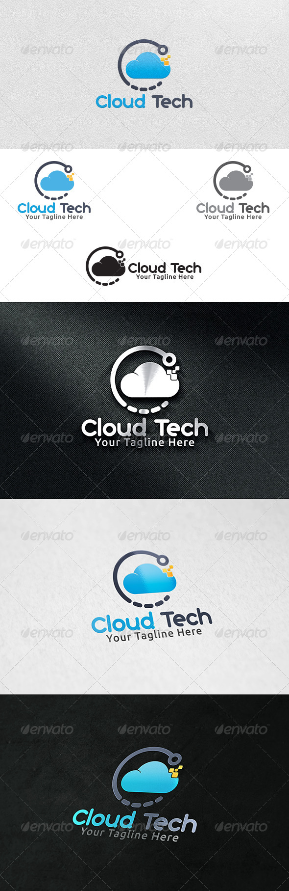 Cloud Tech Logo Template Cloud Tech Logo Template