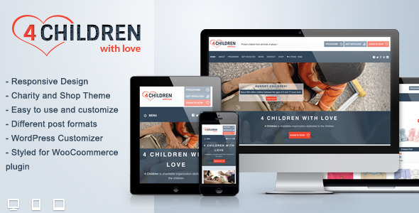 4 Children With Love-Charity WP Theme