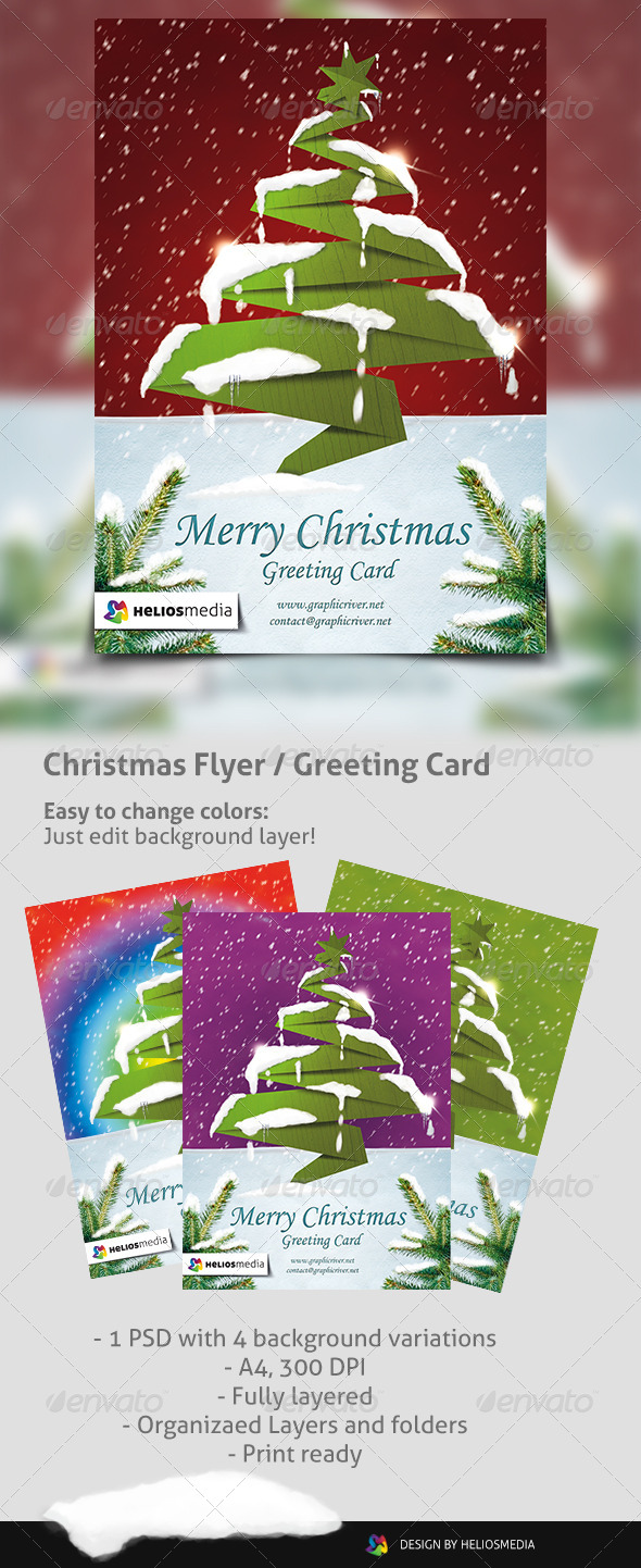 Christmas Flyer Greeting Card Christmas Flyer Greeting Card