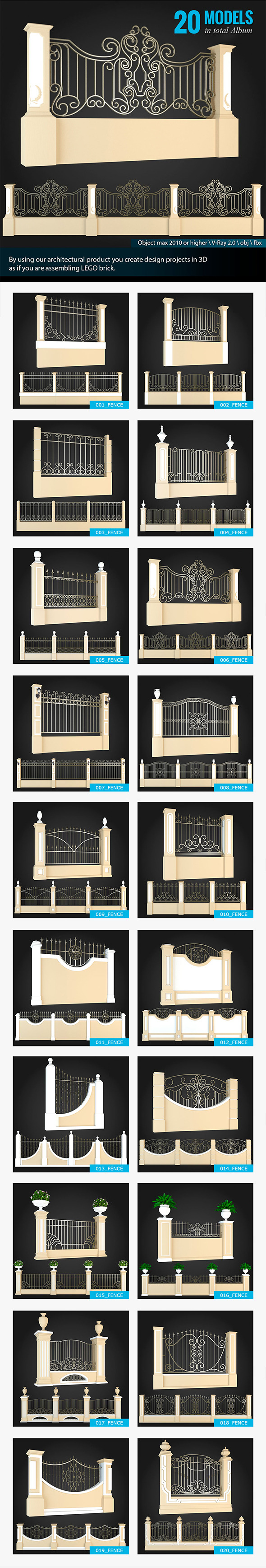 Fences Collection - 3DOcean Item for Sale