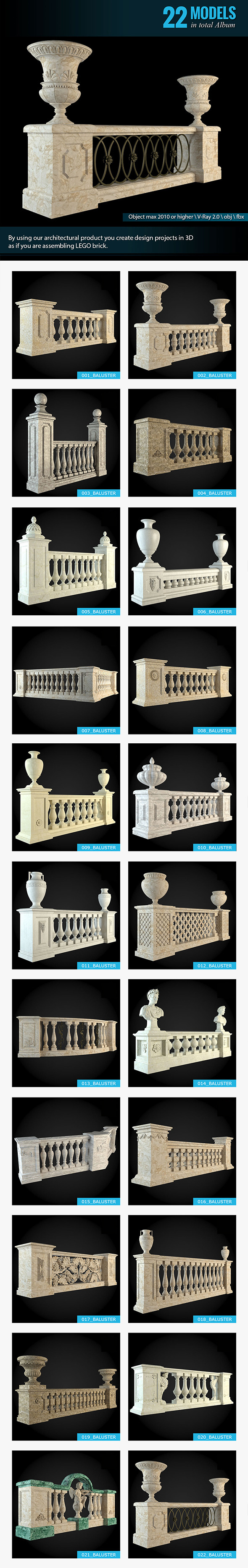 Balusters Album - 3DOcean Item for Sale