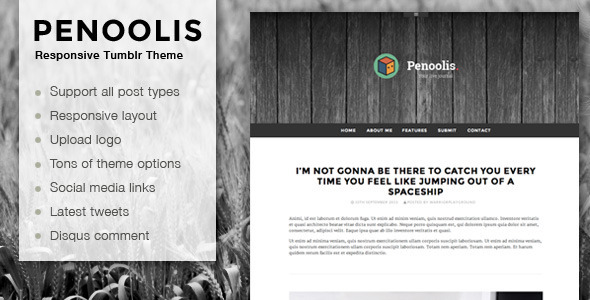 Penoolis - Responsive Tumblr Blog Themes