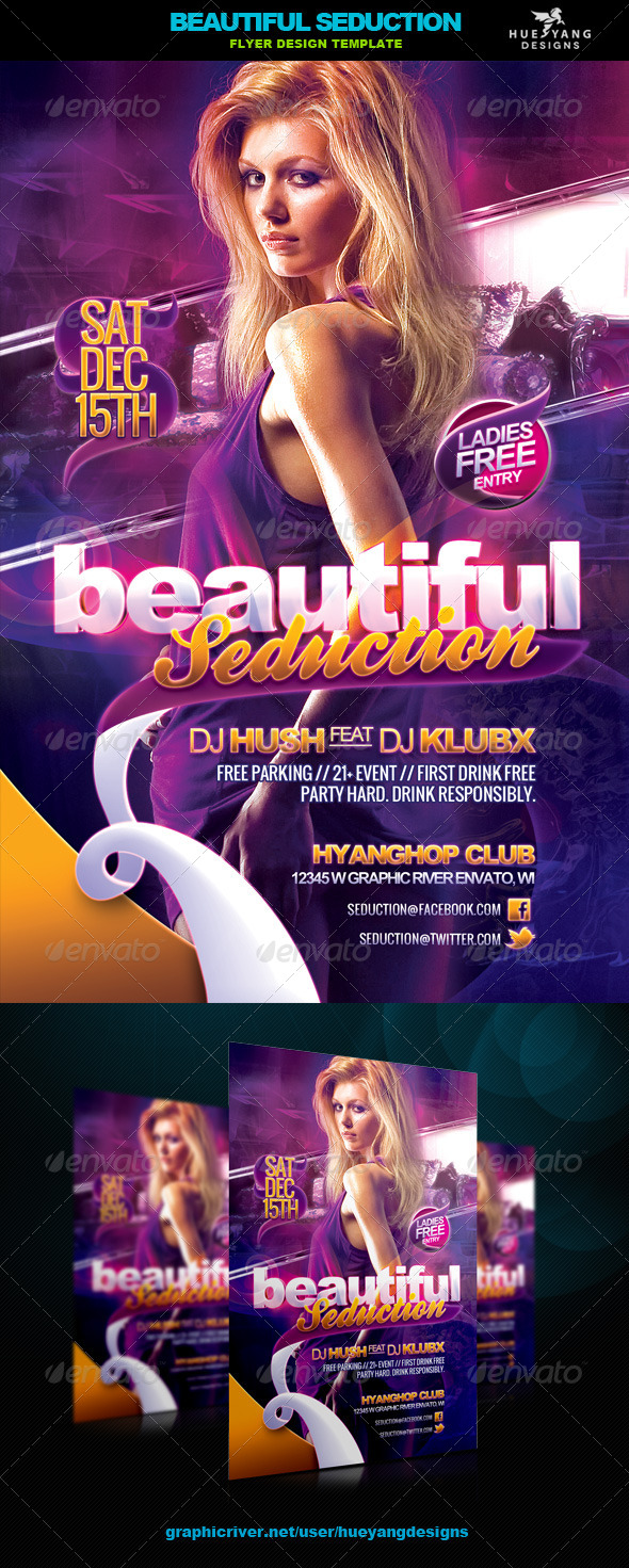 Beautiful Seduction Flyer - Clubs & Parties Events