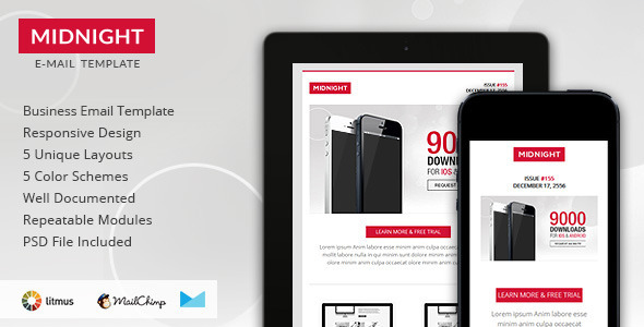 Midnight - Premium Responsive HTML Email Template