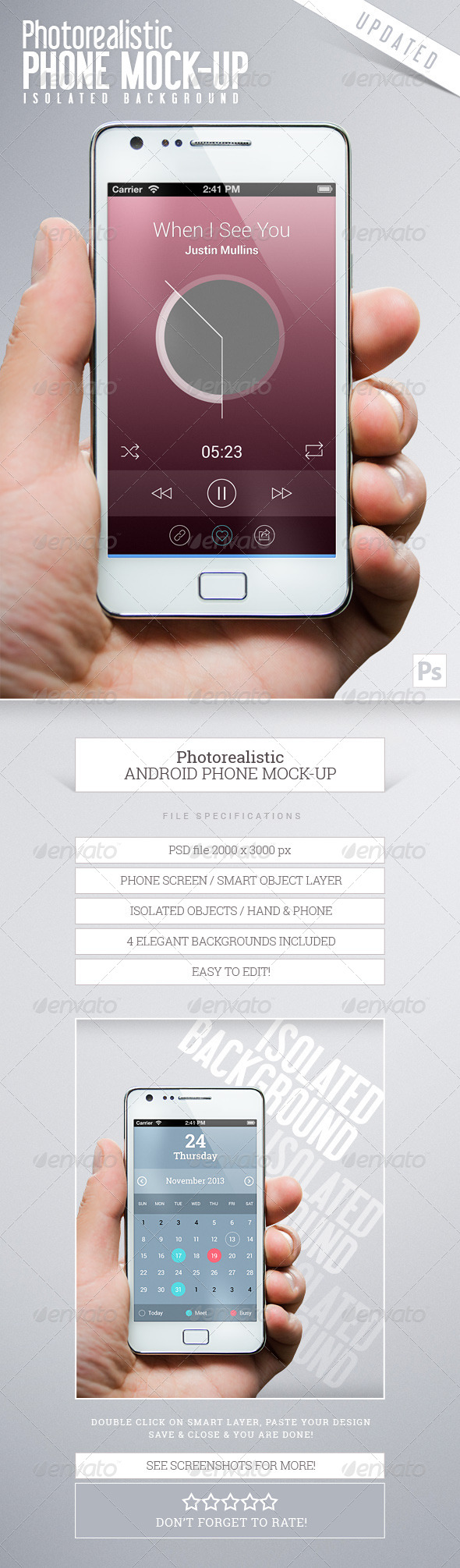 Photorealistic Phone Mock-Up