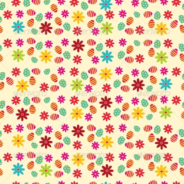 Vector Seamless Easter Eggs Background Vector Seamless Easter Eggs Background