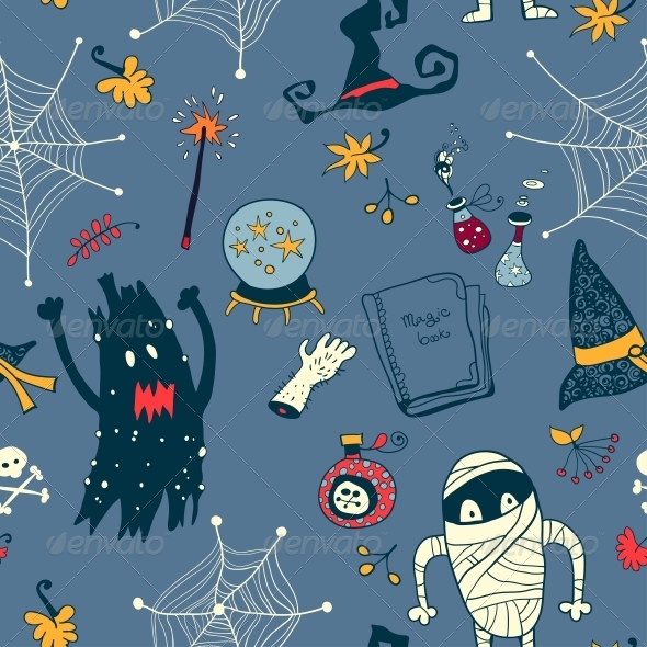 Halloween Seamless Background