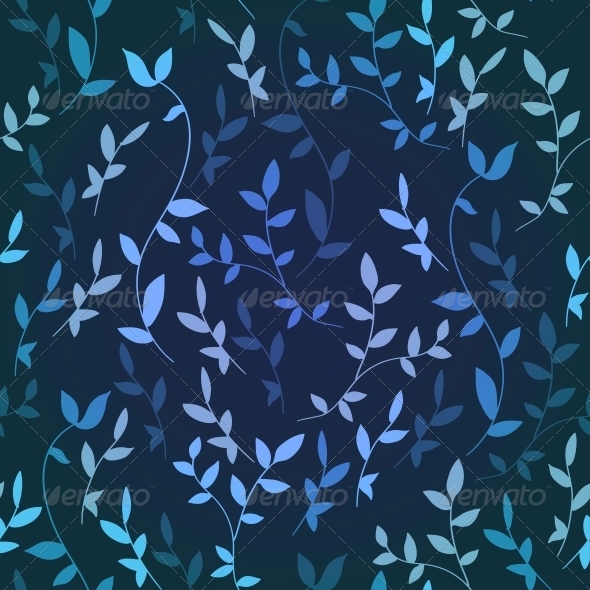 Blue Seamless Background Maple Leaves Blue Seamless Background Maple Leaves