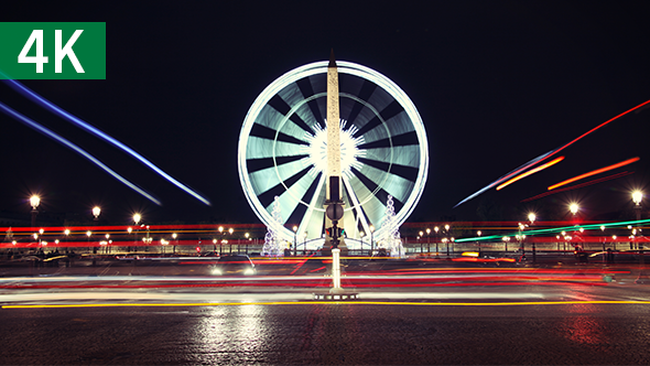 Paris Ferris Wheel Timelapse 4K Paris Ferris Wheel Timelapse 4K