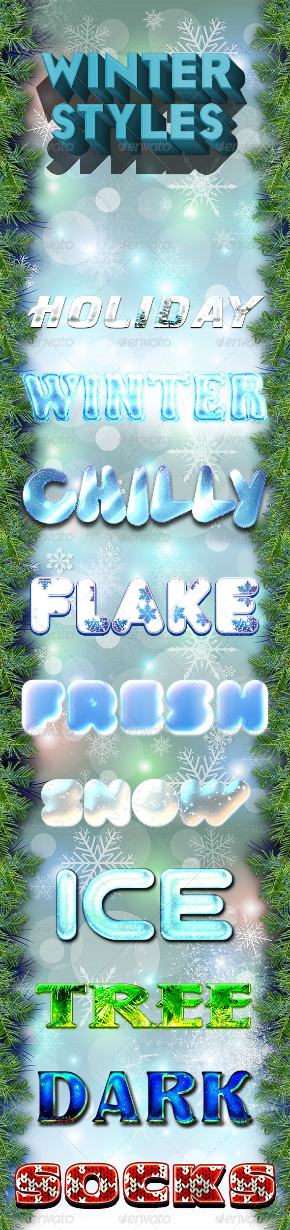 Winter Styles 2 - Text Effects Styles