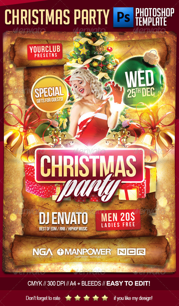 Christmas Party Flyer Template