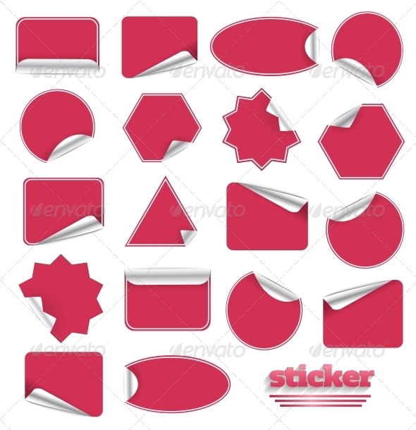 Red Blank Sticky Paper Set Red Blank Sticky Paper Set