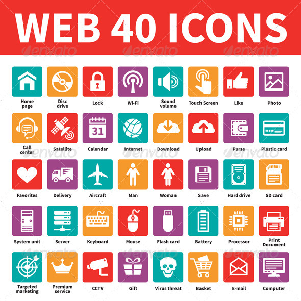 Web 40 Icons - Web Icons