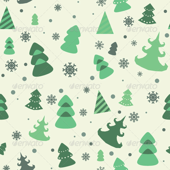 Vector Seamless Pattern of Christmas Tree Vector Seamless Pattern of Christmas Tree