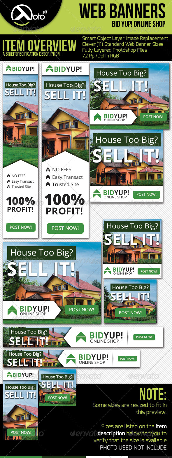 Bid Yup Online Shop Web Banners - Banners & Ads Web Elements
