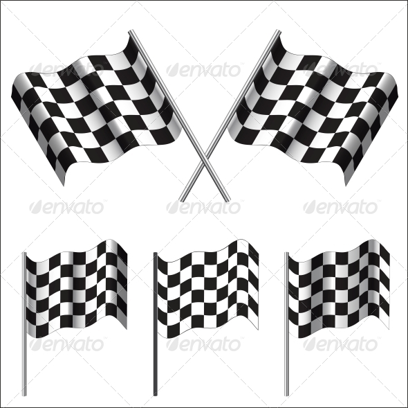 Checkered Flags (racing). Vector