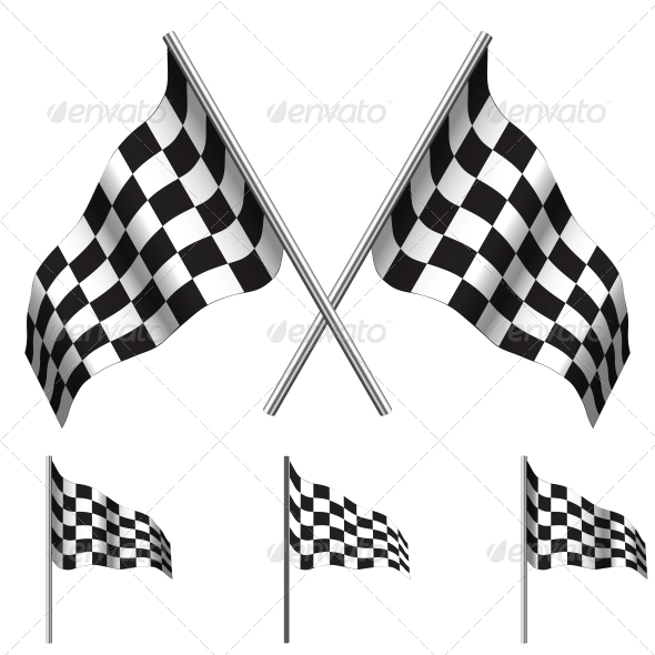 Checkered Flags (racing). Vector