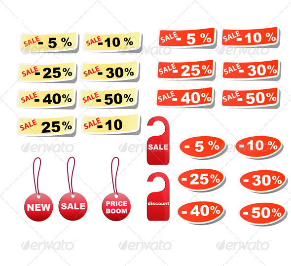 Set Sale Tags Set Sale Tags