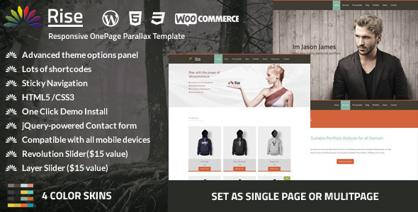 Rise | Onepage Responsive Parallax Theme