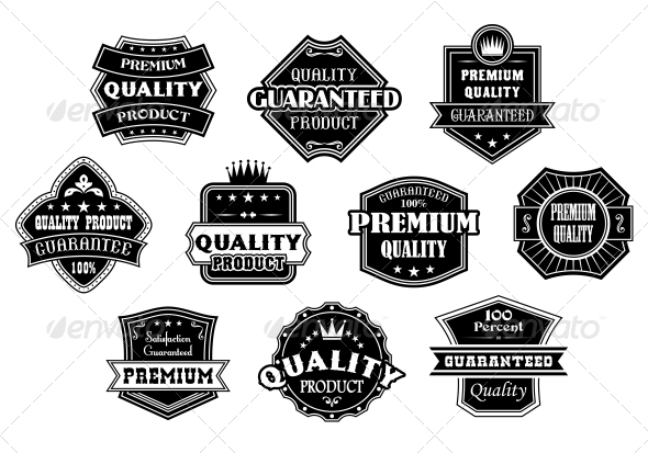 Labels Set in Vintage Western Style Labels Set in Vintage Western Style