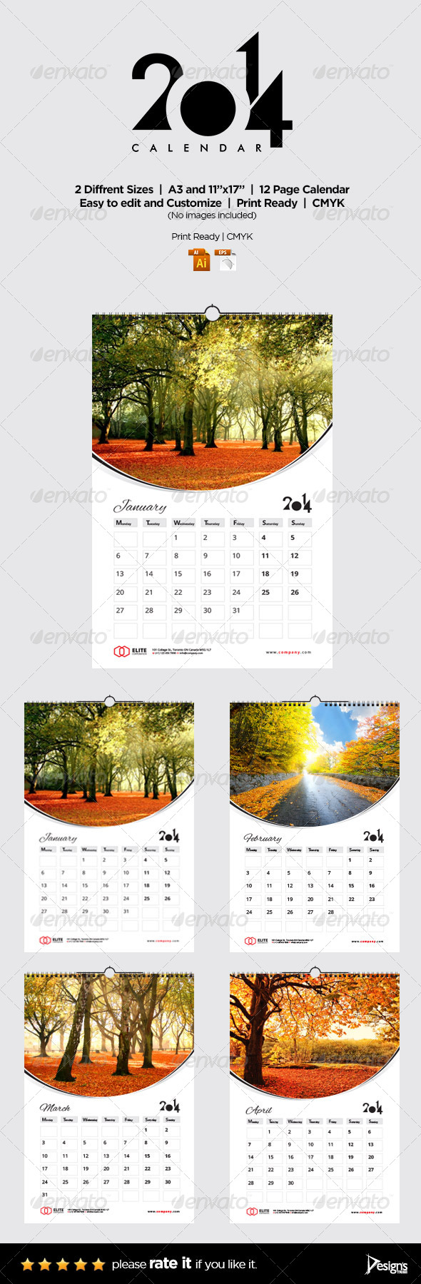 Wall Calendar 2014 Vol 2