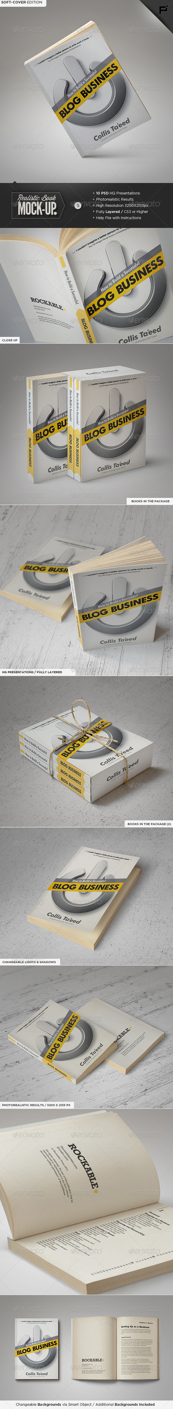 Book Mock-Up / Soft-Cover Edition - Books Print