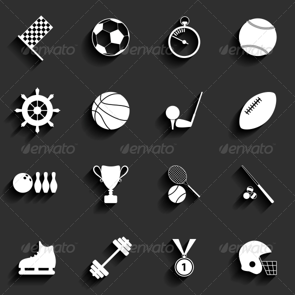 Set of Sport Icons in Flat Design Set of Sport Icons in Flat Design