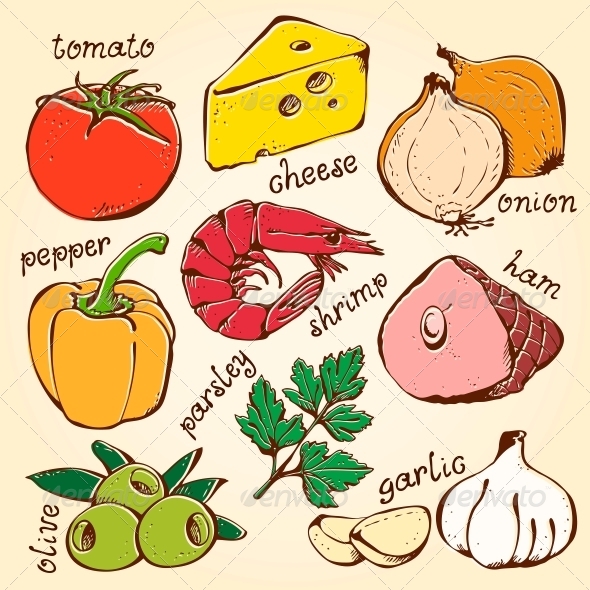 Food Set Vector Food Set Vector