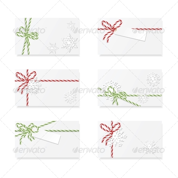 Christmas Card Notes with Gift Bows