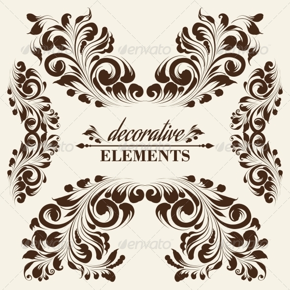 Vintage Floral Elements Vintage Floral Elements