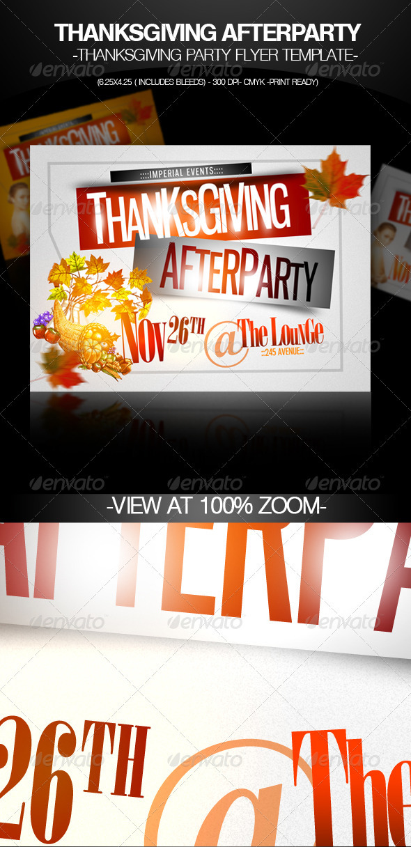 Thanksgiving Afterparty Party Flyer Template