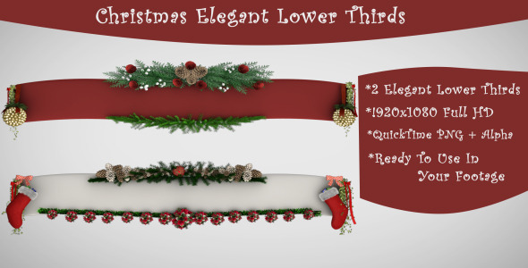 Christmas Elegant Lower Thirds Christmas Elegant Lower Thirds