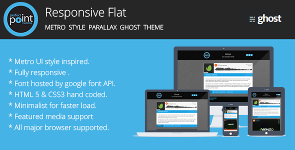 Responsive flat - Metro style ghost theme