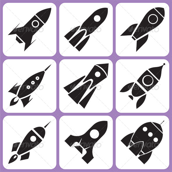 Rocket Icons Set