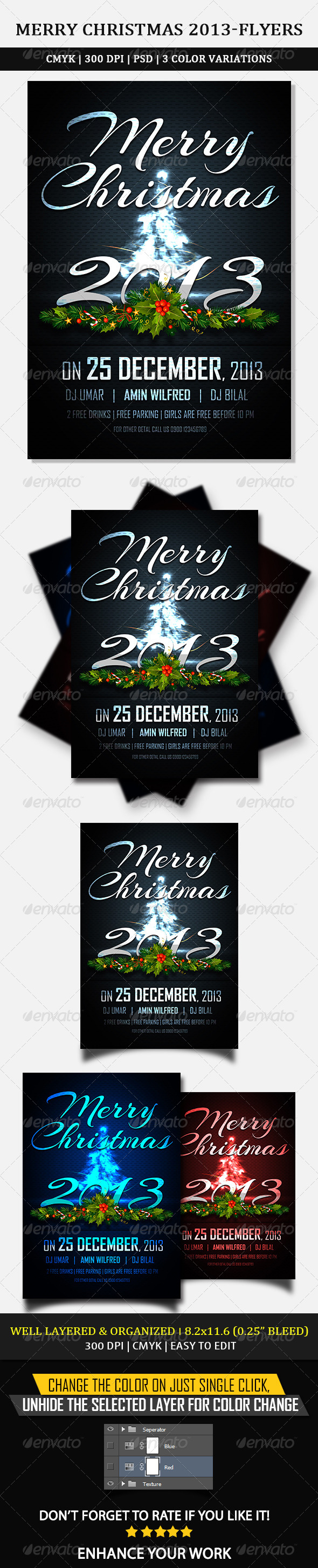 Holiday Christmas Party Flyer V01